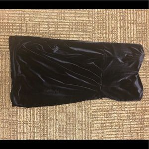 Navy blue velvet dress